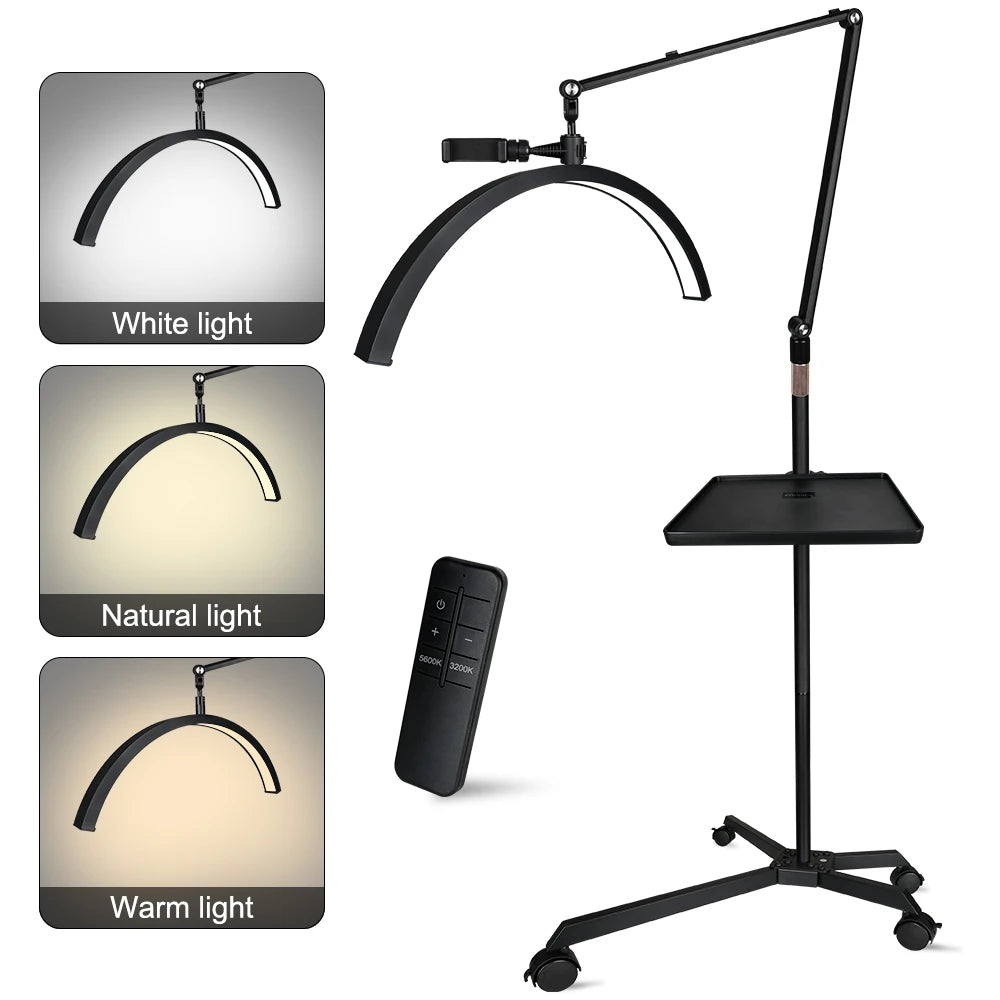 Lampe demi-lune LED pour extensions de cils en couleur cerise