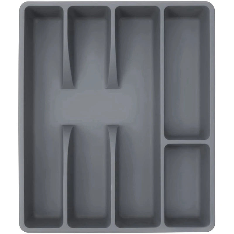 Boîte de rangement couverts plastique kaki foncé organisateur tiroir