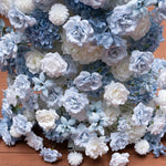 Fleurs artificielles personnalisables bleues et blanches
