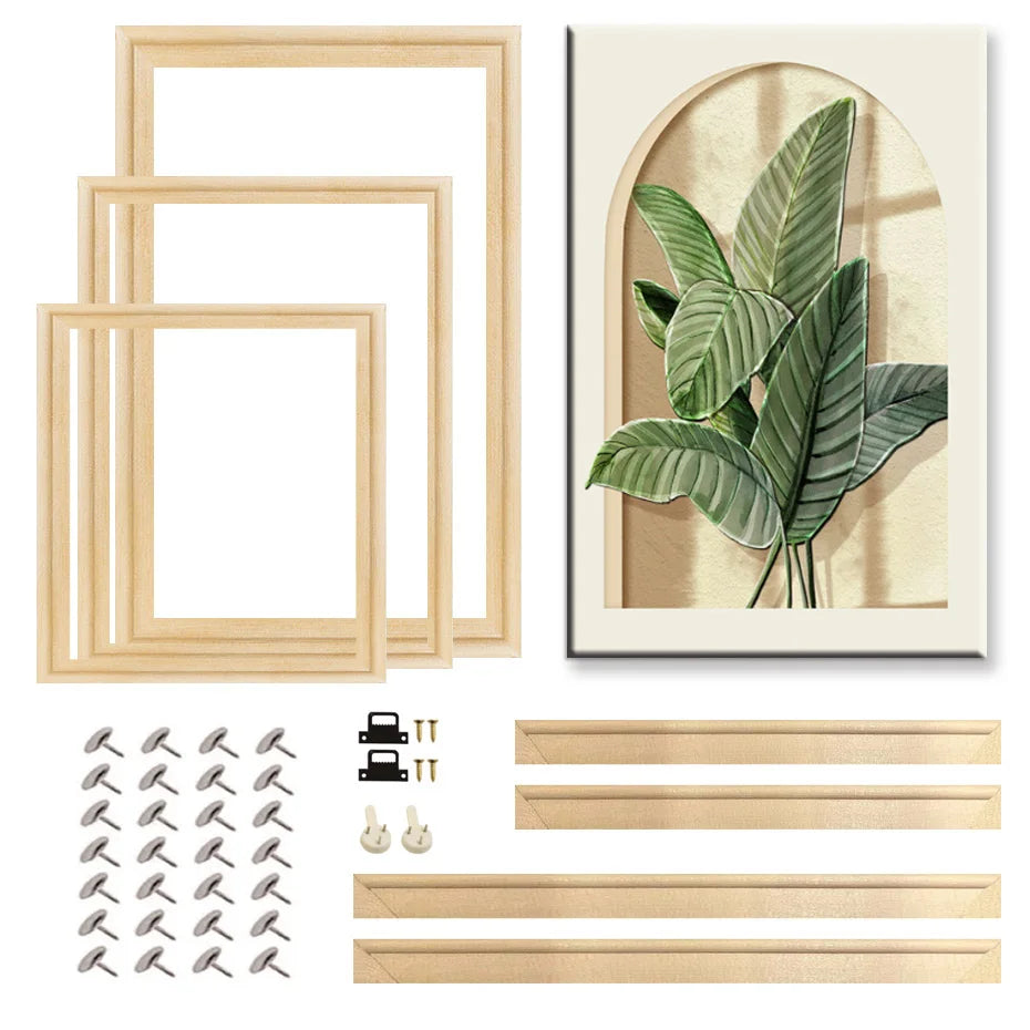 Cadre photo en bois naturel 25x35 cm pour décoration murale
