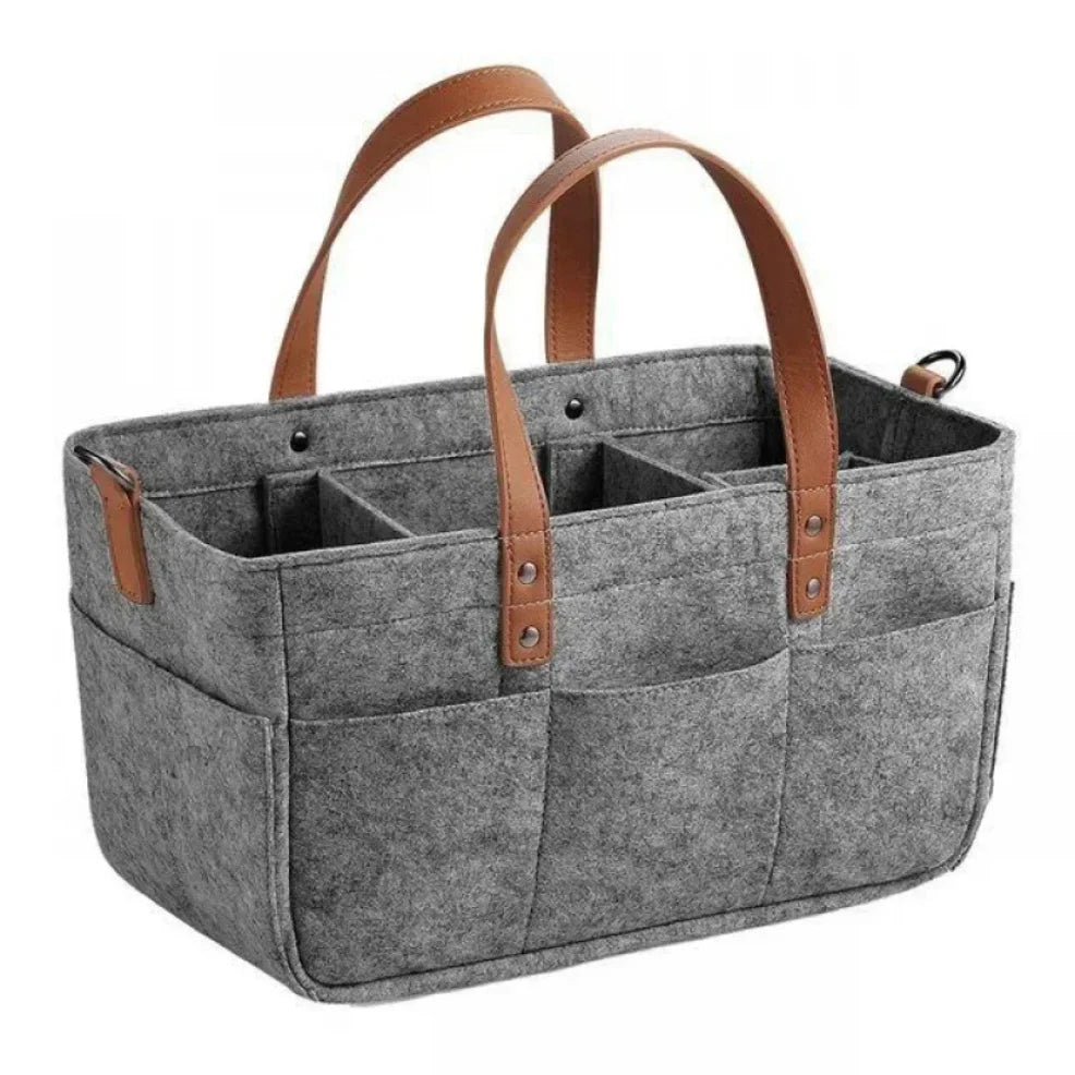 Panier de rangement en feutre pour bébé utilisé pour stocker des couches