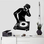 Détail du sticker mural avion en couleur noire