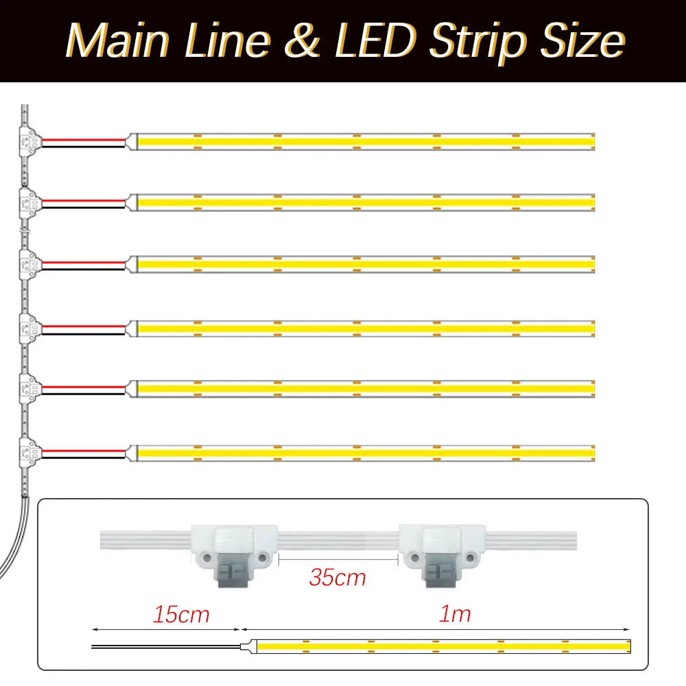 Bande LED COB 8mm pour escalier