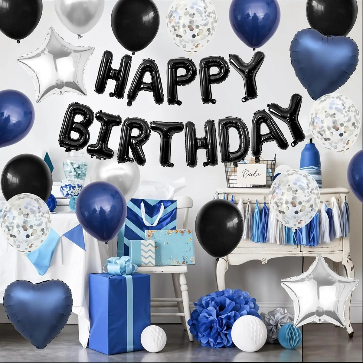 Ensemble ballons aluminium formes variées