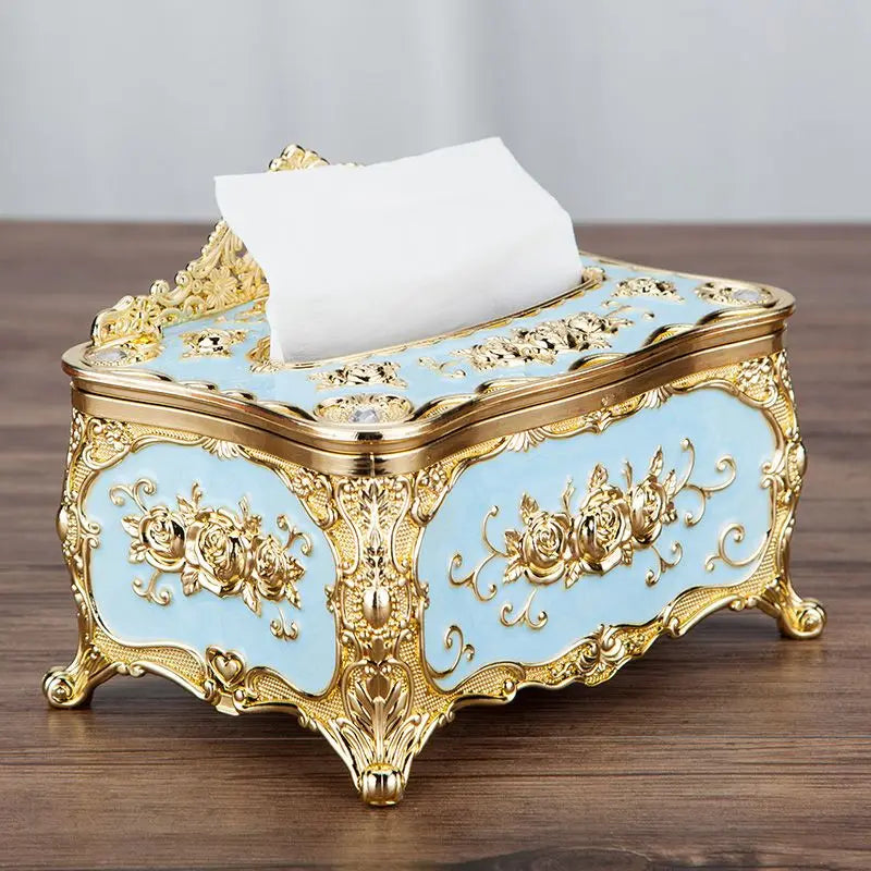 Boîte rangement papier blanc sur table basse moderne