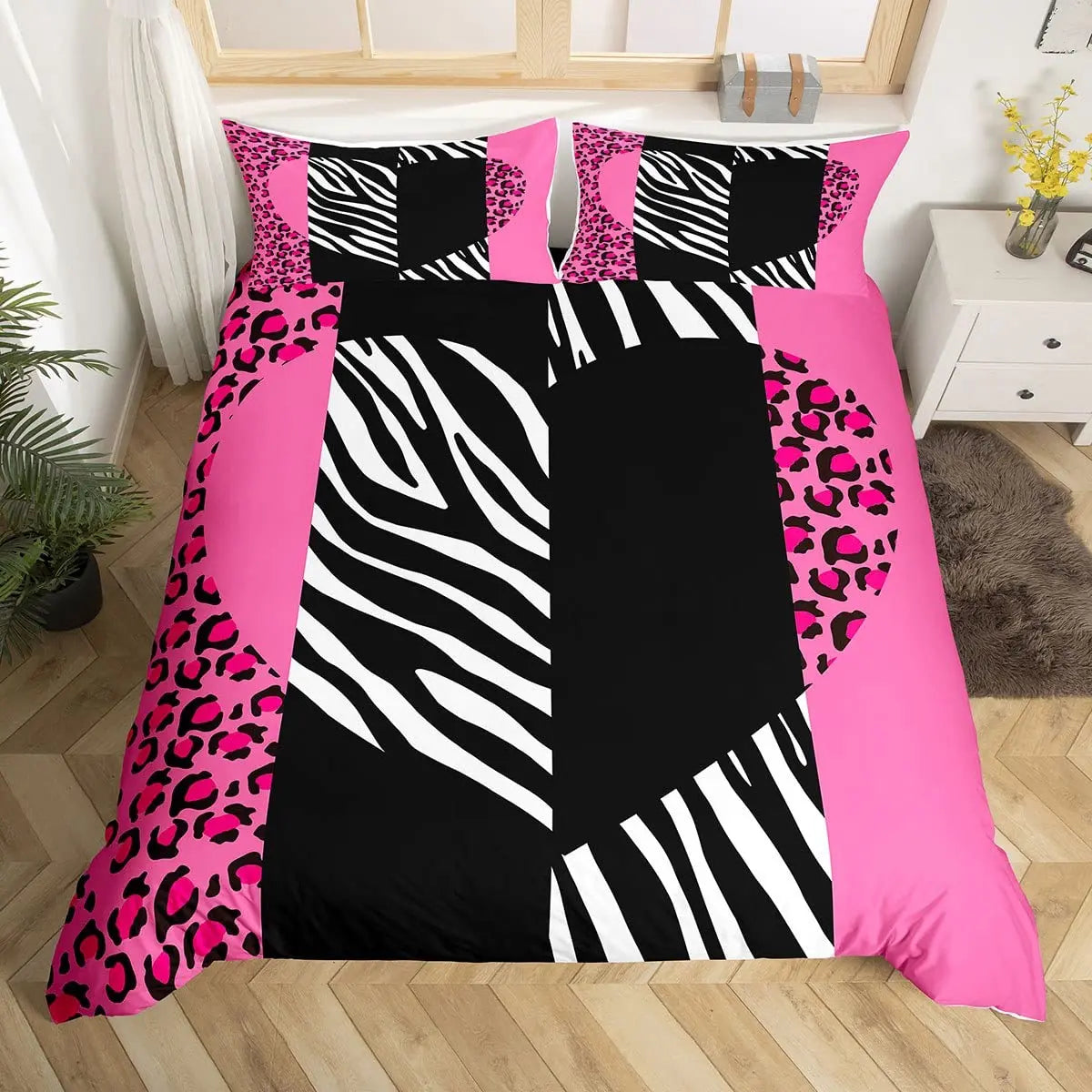 Taies d'oreiller assorties avec motif zèbre