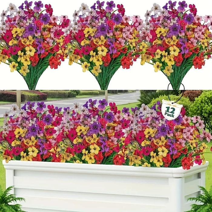 Bouquet de fleurs artificielles multicolores pour jardin