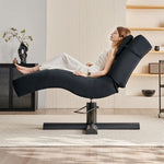 Chaise longue de massage professionnelle en cuir synthétique gris clair