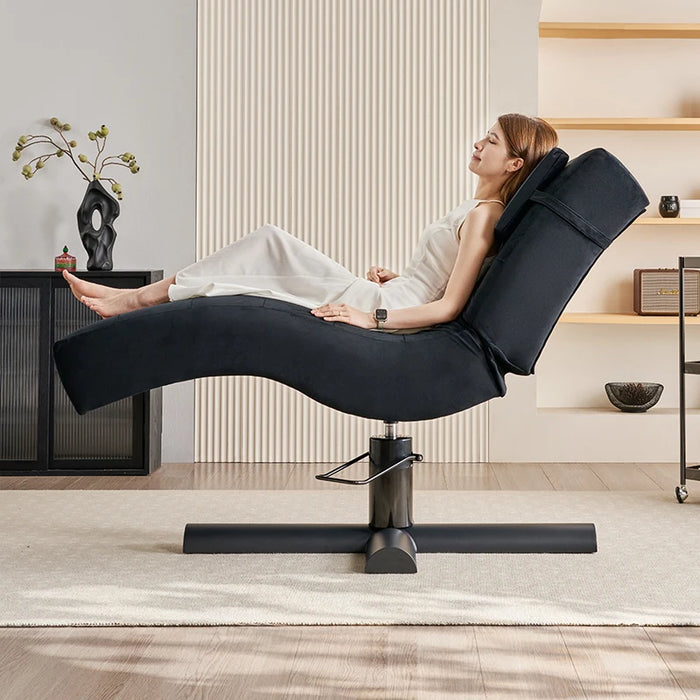 Chaise longue de massage professionnelle en cuir synthétique gris clair