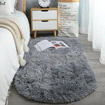 Tapis ovale blanc antidérapant pour balcon