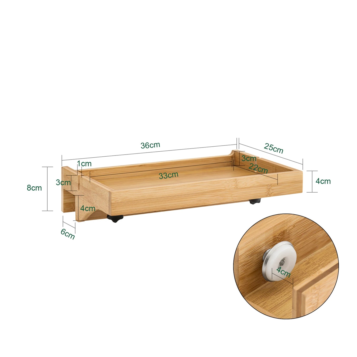 Table de chevet installée sur un lit avec téléphone et télécommande
