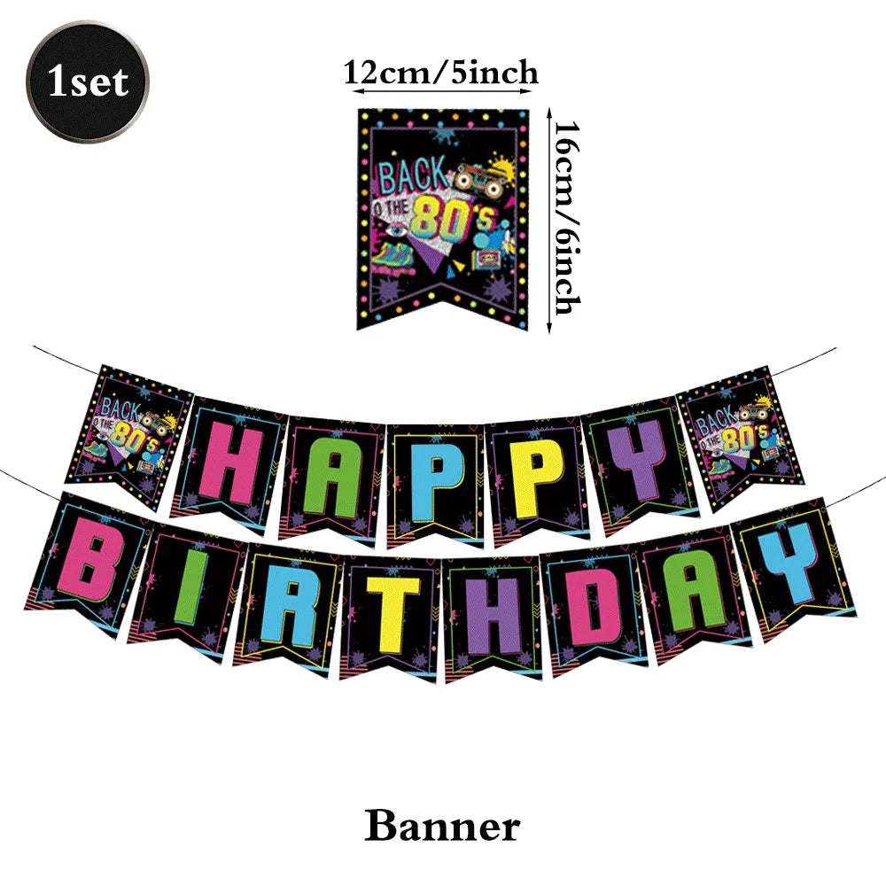 Ballons années 80 disco pour décoration de fête