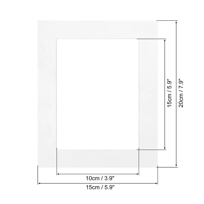 Passe-partout blanc pour cadre photo effet profondeur