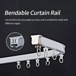 Rail de rideau d'angle pliable pour plafond Ombre Interieur, vue de face