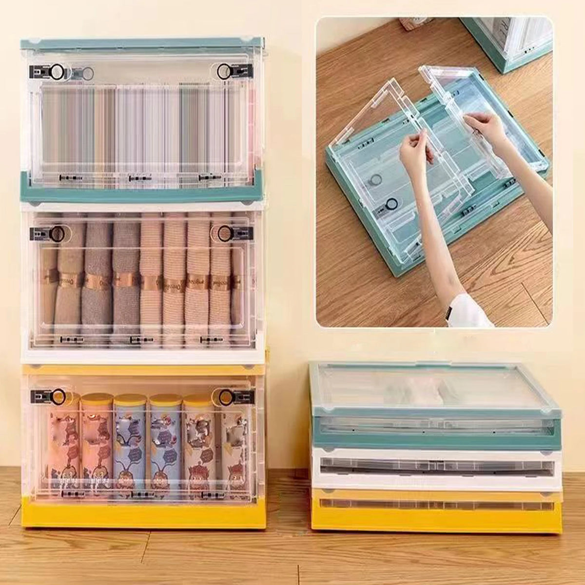 Organiseur pliable transparent pour jouets