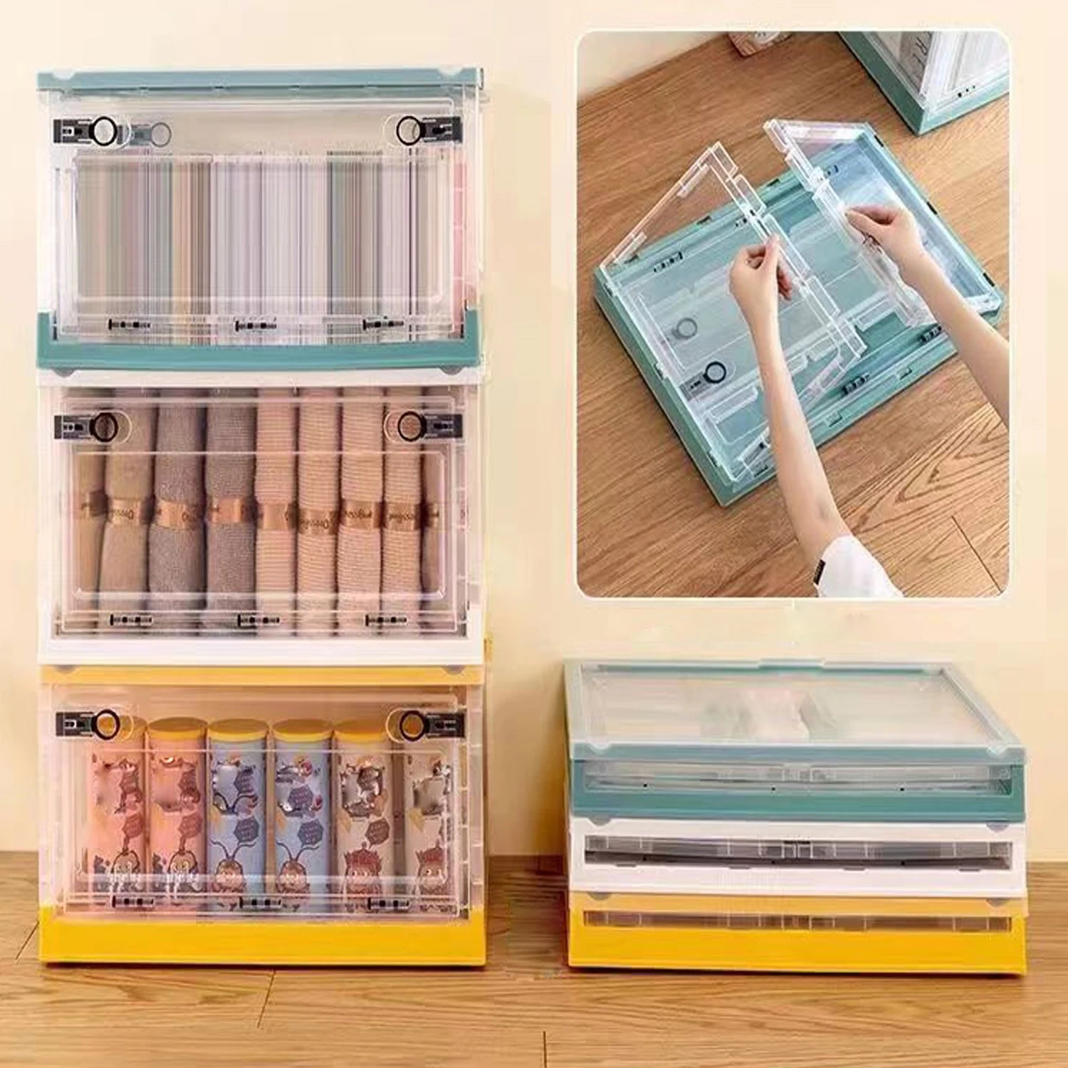 Organiseur pliable transparent pour jouets