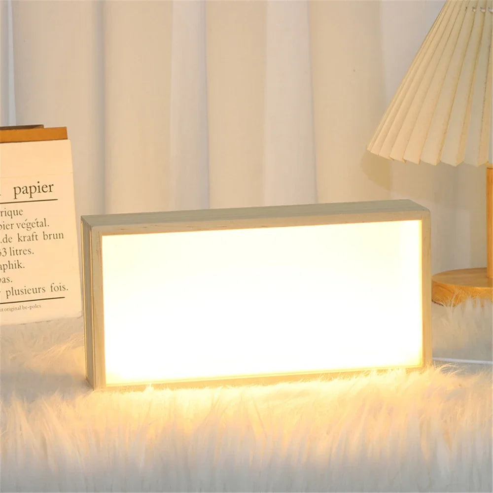 Cadre photo lumineux LED DIY en bois et acrylique de couleur jaune