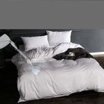 Housse de couette imperméable coton jacquard bleu ciel