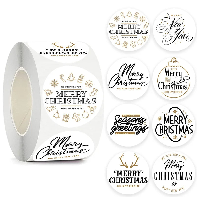 Variété de couleurs d'autocollants de Noël pour enveloppes