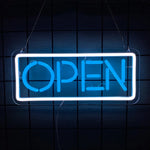 Enseigne lumineuse LED lettre ouverte déco murale bar