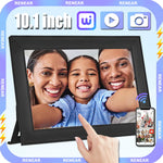 Cadre photo numérique WiFi 10,1 pouces écran tactile bleu