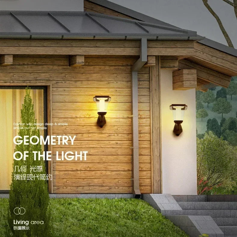 Installation facile lampe murale LED jardin contemporain