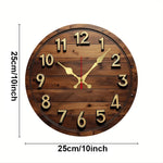 Horloge murale en bois vue de face