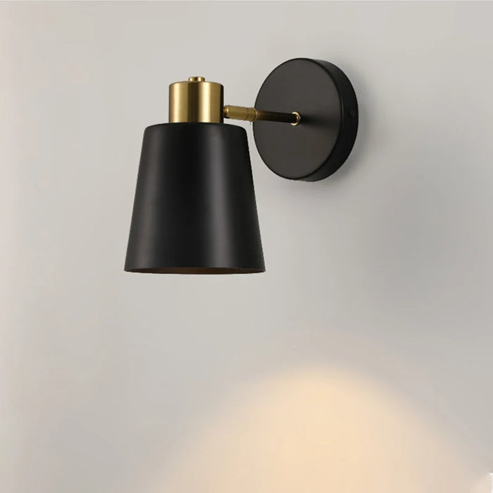 Applique murale vintage réglable laiton noir