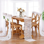 Détail broderie florale chemin de table