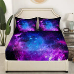Literie violette avec étoiles pour garçon