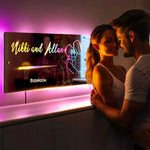 Décoration murale miroir LED chambre