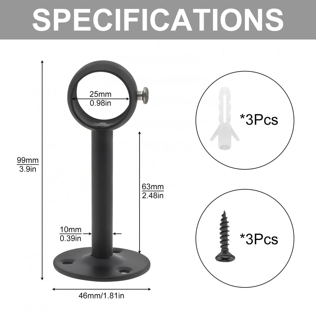 Support de tringle à rideau installé au plafond avec rideaux