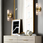 Applique murale blanche LED pour couloir avec tuyau en cuivre