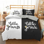 Set de literie noir et blanc romantique