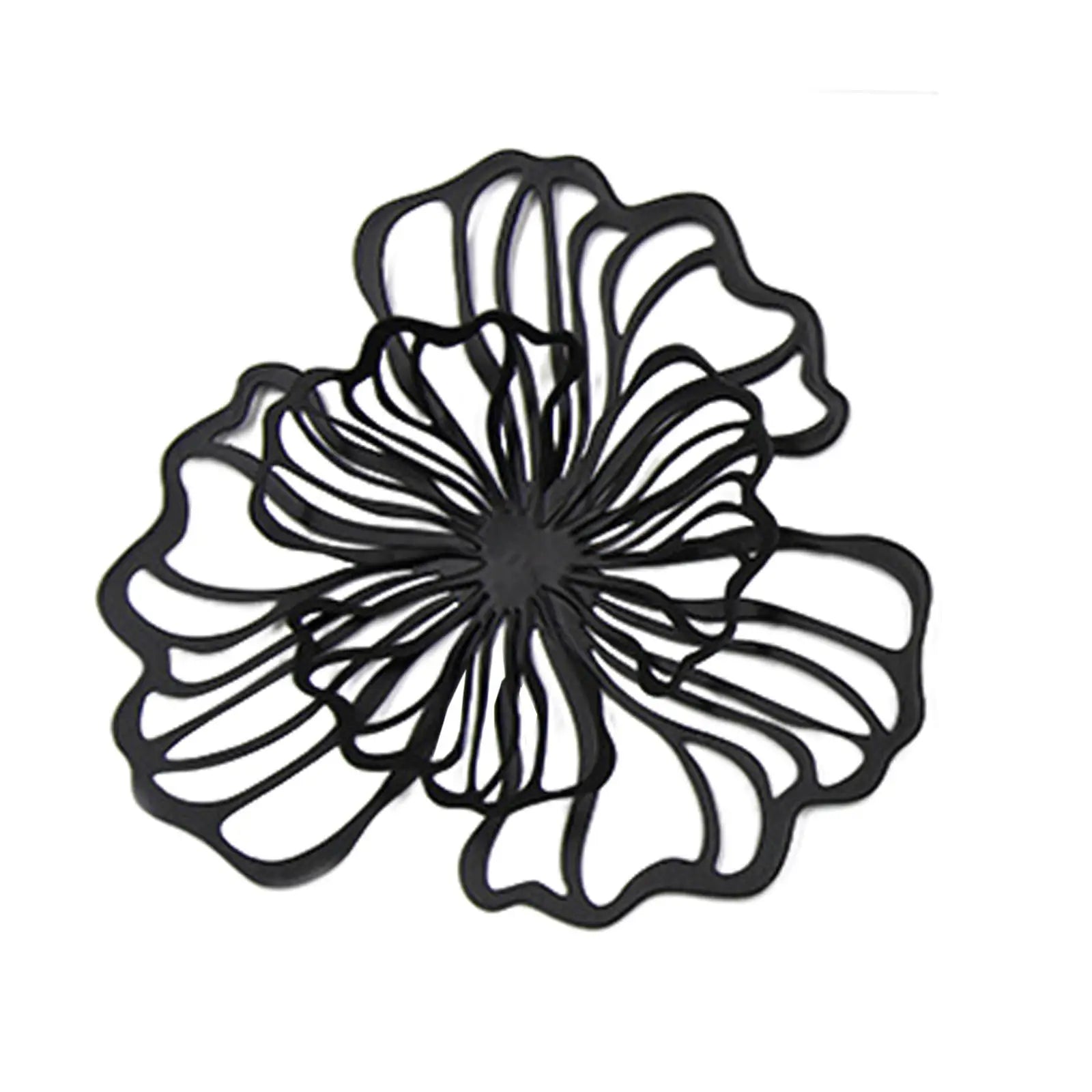 Décoration murale florale en métal bleu profond pour chambre