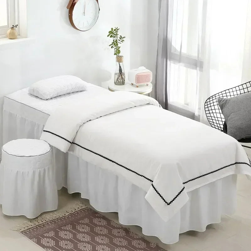 Ensemble literie matelassé avec housse de couette et taie