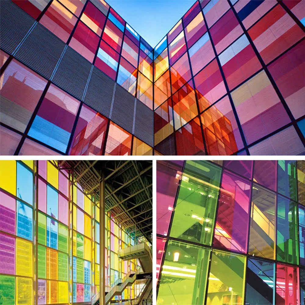 Comparaison 13 couleurs films vitraux décoratifs