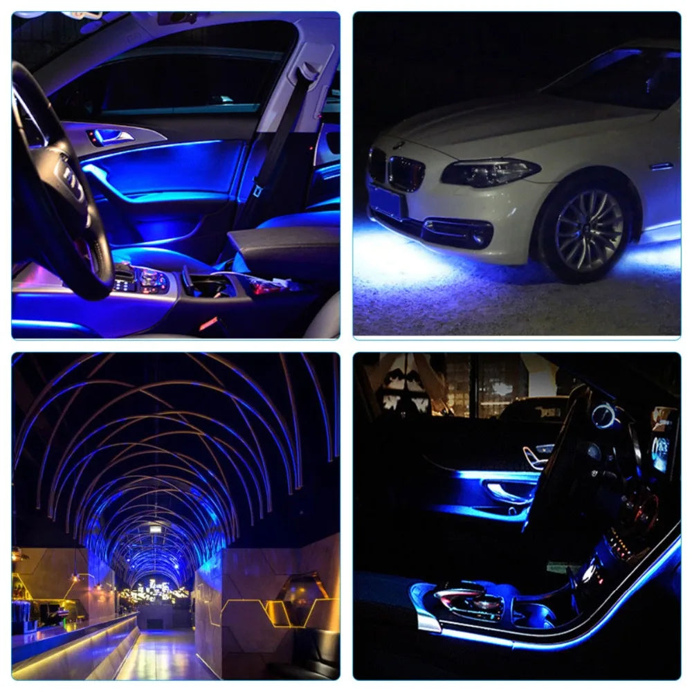 Ruban LED étanche bleu 30 cm