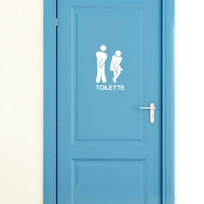 Autocollant WC drôle - Décoration murale toilette