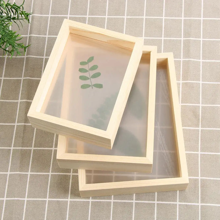 Cadre multi-photo vintage en bois avec plusieurs compartiments pour photos