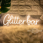 Enseigne au néon LED scintillante bleue pour décoration de bar