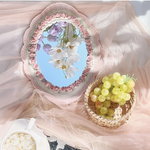 Miroir baroque rose dans chambre à coucher
