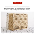 Panier tressé en bambou pour rangement salon