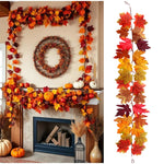 Décoration murale automnale avec guirlande de feuilles d'érable