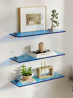 Étagère murale acrylique bleu rangement mural