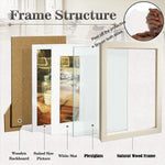 Cadre photo rectangle en bois couleur bordeaux avec plexiglas