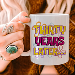 Détail de la tasse 30 ans plus tard en céramique de qualité
