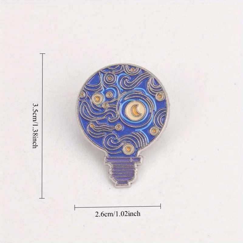 Badge étoile lune sur fond sombre