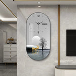 Horloge murale peinture décorative salon style moderne