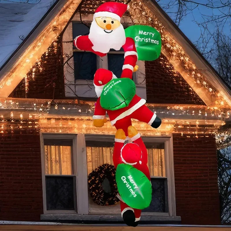 Décoration extérieure Noël bonhomme neige gonflable avec lumières